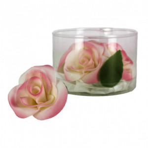 Flores comestibles para tartas Rosas - tonos rosa Ø5 cm (x5) Mallard Ferrière